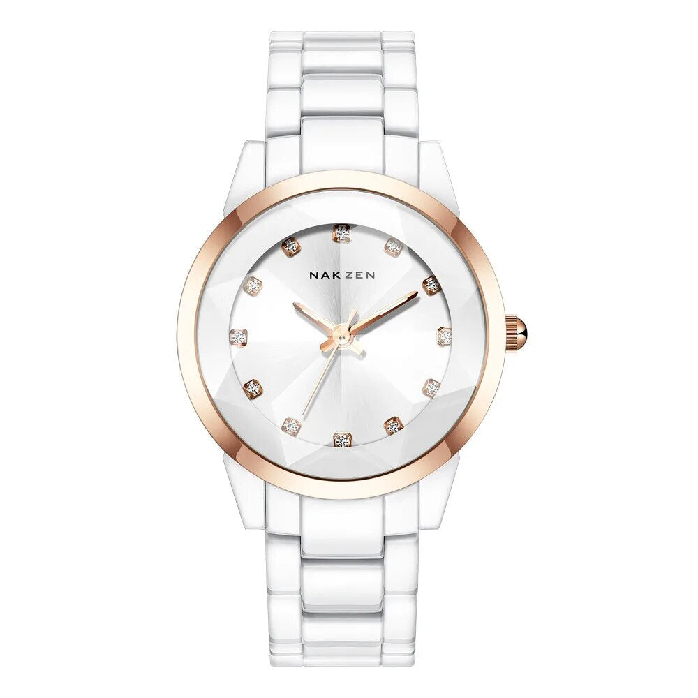NAKZEN Women Watches Reloj Mujer Fashion Casual Ladies Bracelet Colorful Ceramic Watch Top Brand Luxury Dress Female Clock-6